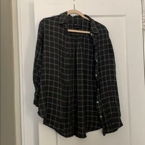 Something Navy Plaid Shirt